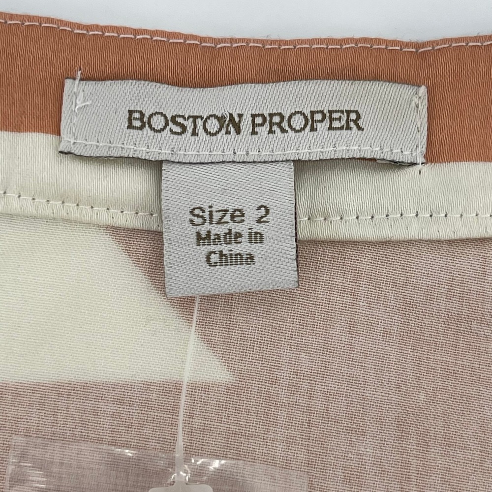 Boston Proper Dress Sleeveless Beaded V-Neck Geometric‎ Print Casual Size 2 - Picture 5 of 6